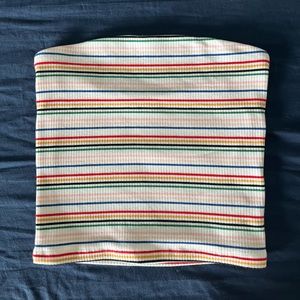 AMERICAN EAGLE RAINBOW STRIPE TUBE TOP